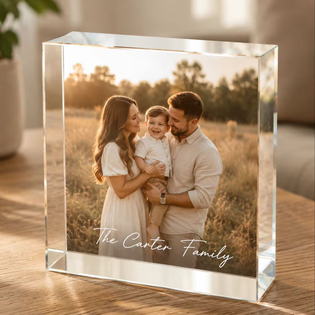 Bloc photo familial personnali - Photo Acrylic Block avis et prix