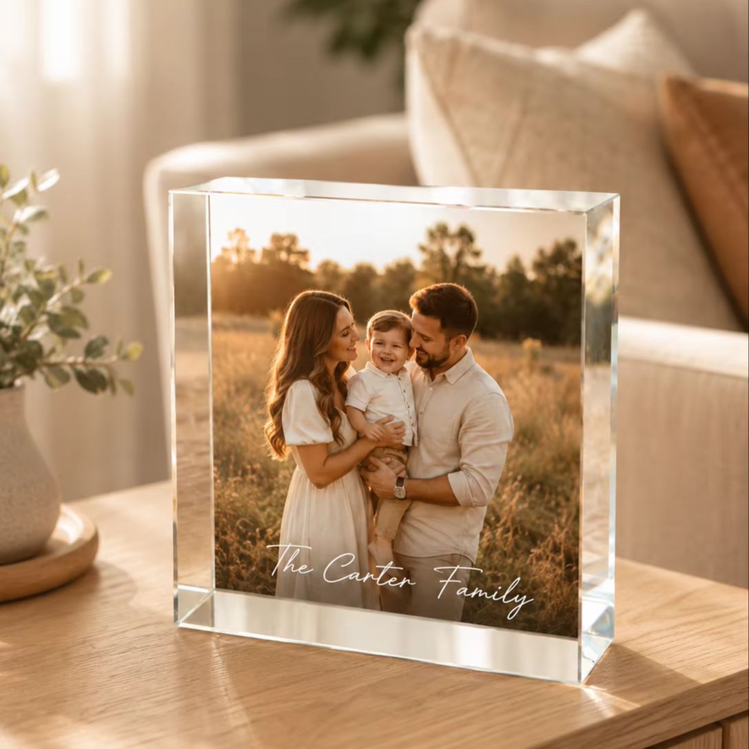 Bloc photo familial personnali - Photo Acrylic Block avis et prix