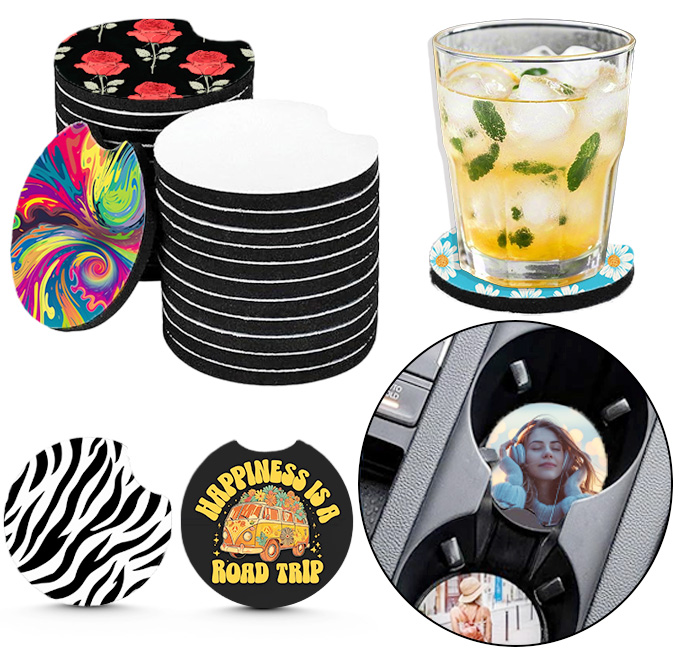 10/20 pièces de dessous de ver - Coaster Sublimation Blank avis et prix