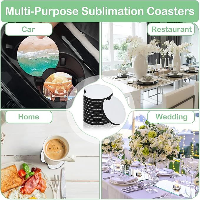 10/20 pièces de dessous de ver - Coaster Sublimation Blank avis et prix