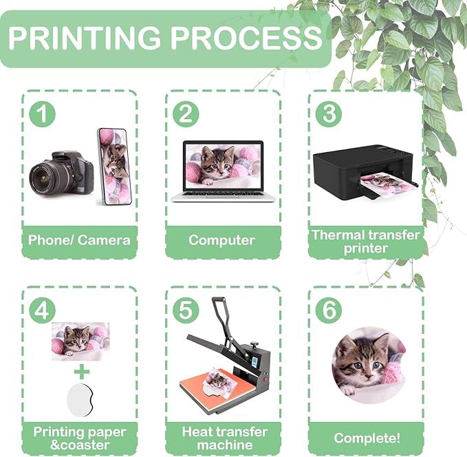 10/20 pièces de dessous de ver - Coaster Sublimation Blank avis et prix